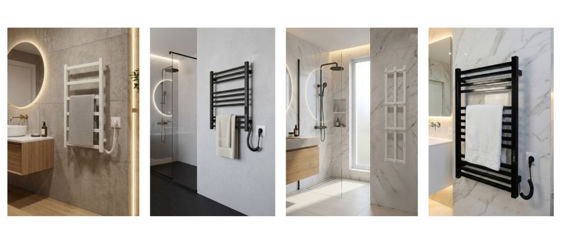 Чорний мат чи класичний білий? Обираємо ідеальну рушникосушарку Carino для вашої ванної