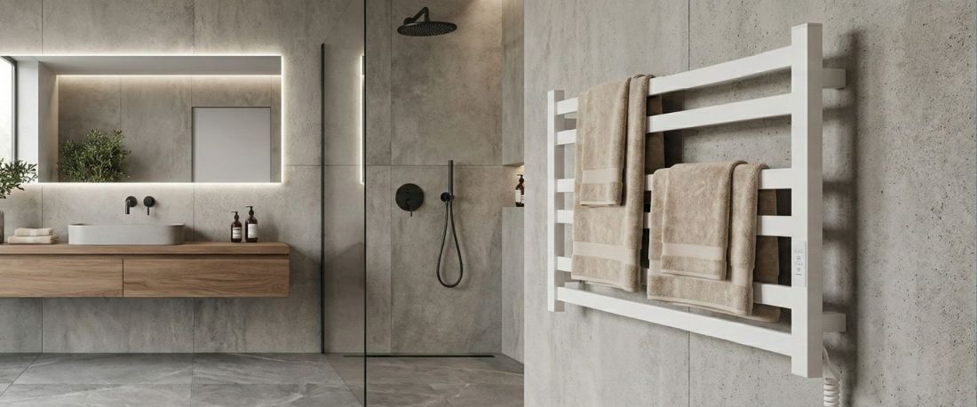 Горизонтальна рушникосушарка: стильний акцент