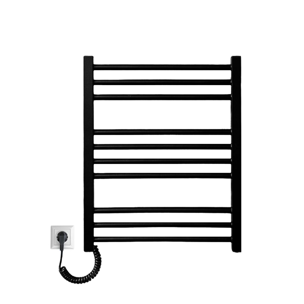 Рушникосушарка електрична Carino ARIANNA з кнопкою Чорний матовий 590*490