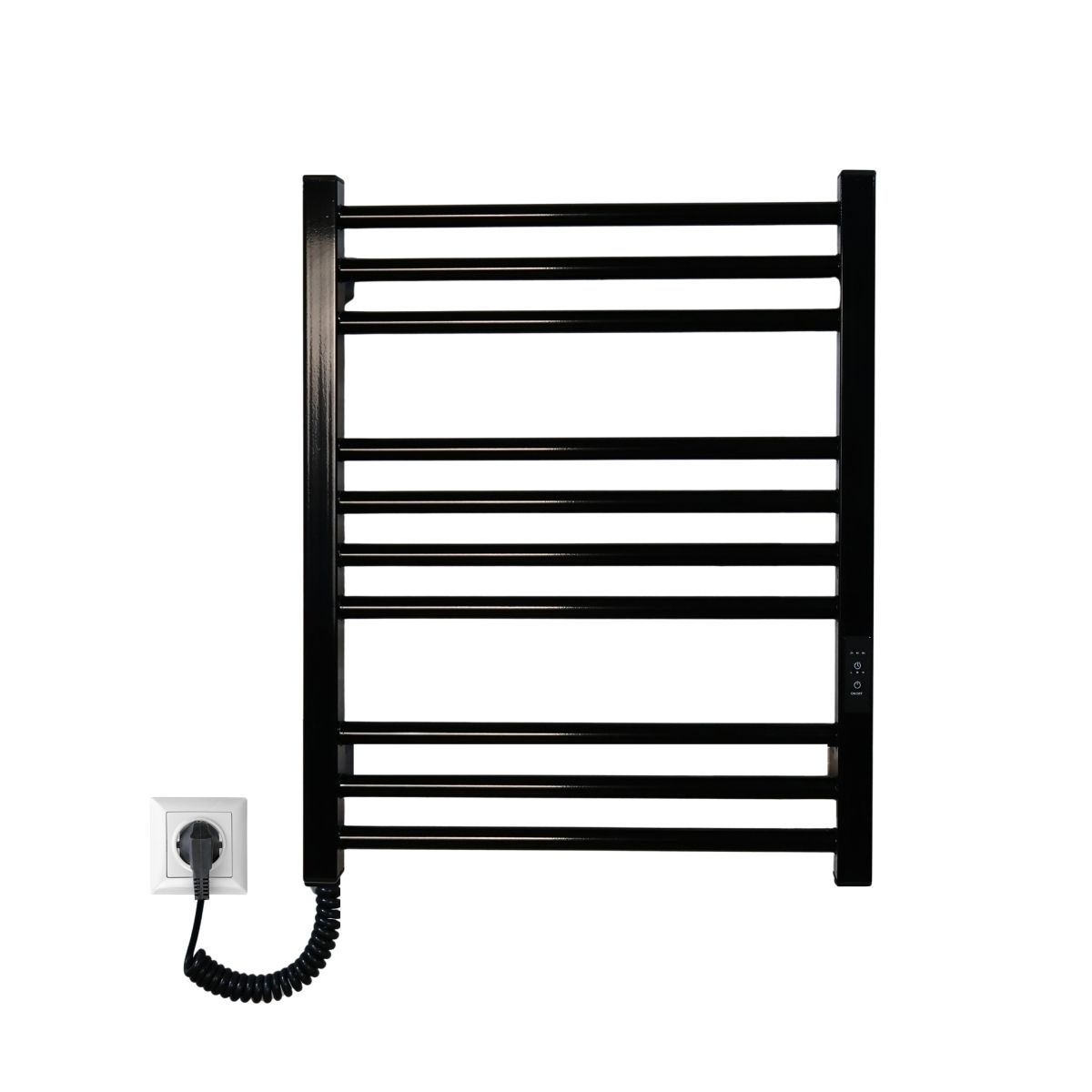 Рушникосушарка електрична Carino ARIANNA з контроллером Чорний глянець 590*490