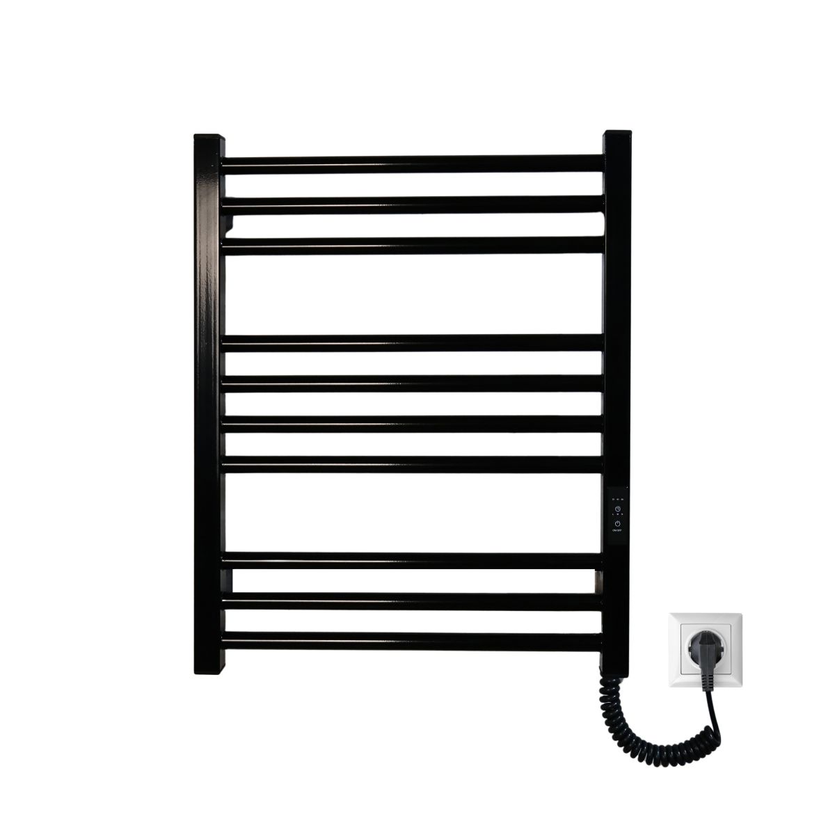 Рушникосушарка електрична Carino ARIANNA з контроллером Чорний глянець 590*490