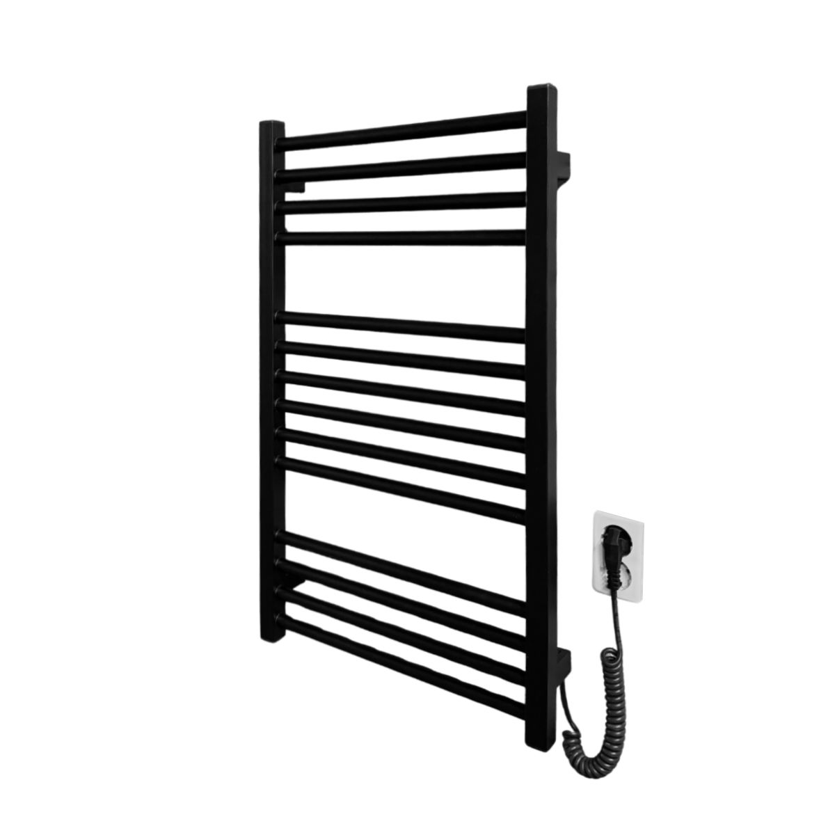 Рушникосушарка електрична Carino ARIANNA з кнопкою Чорний матовий 790*490