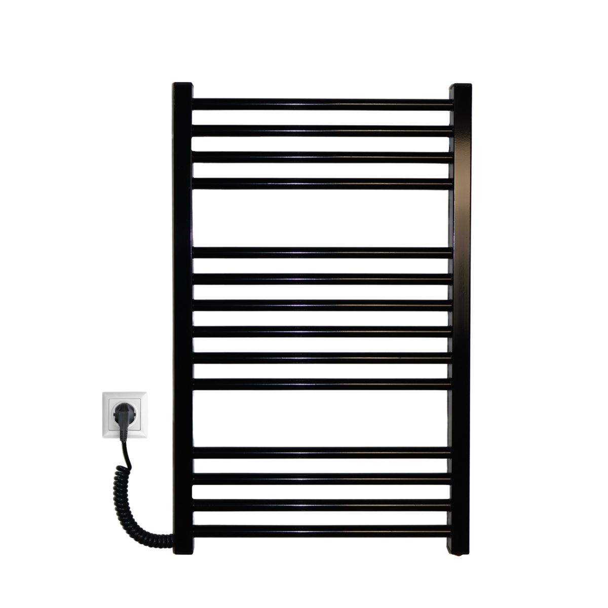 Рушникосушарка електрична Carino ARIANNA з кнопкою Чорний глянець 790*490