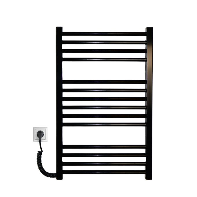 Рушникосушарка електрична Carino ARIANNA з кнопкою Чорний глянець 790*490