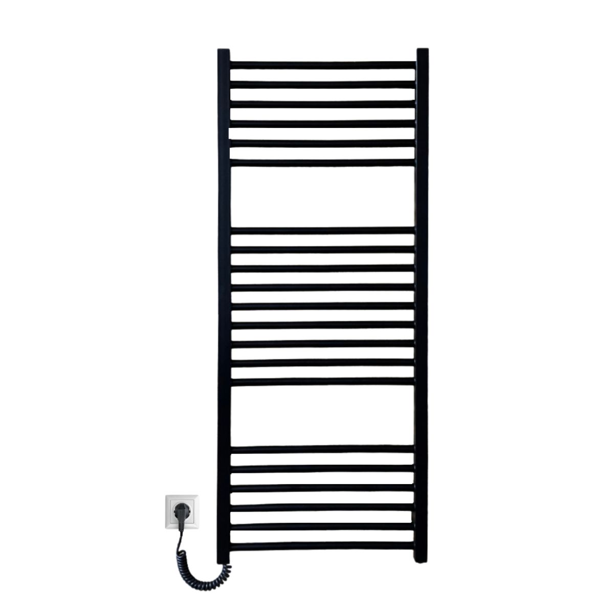 Рушникосушарка електрична Carino ARIANNA з кнопкою Чорний матовий 1190*490