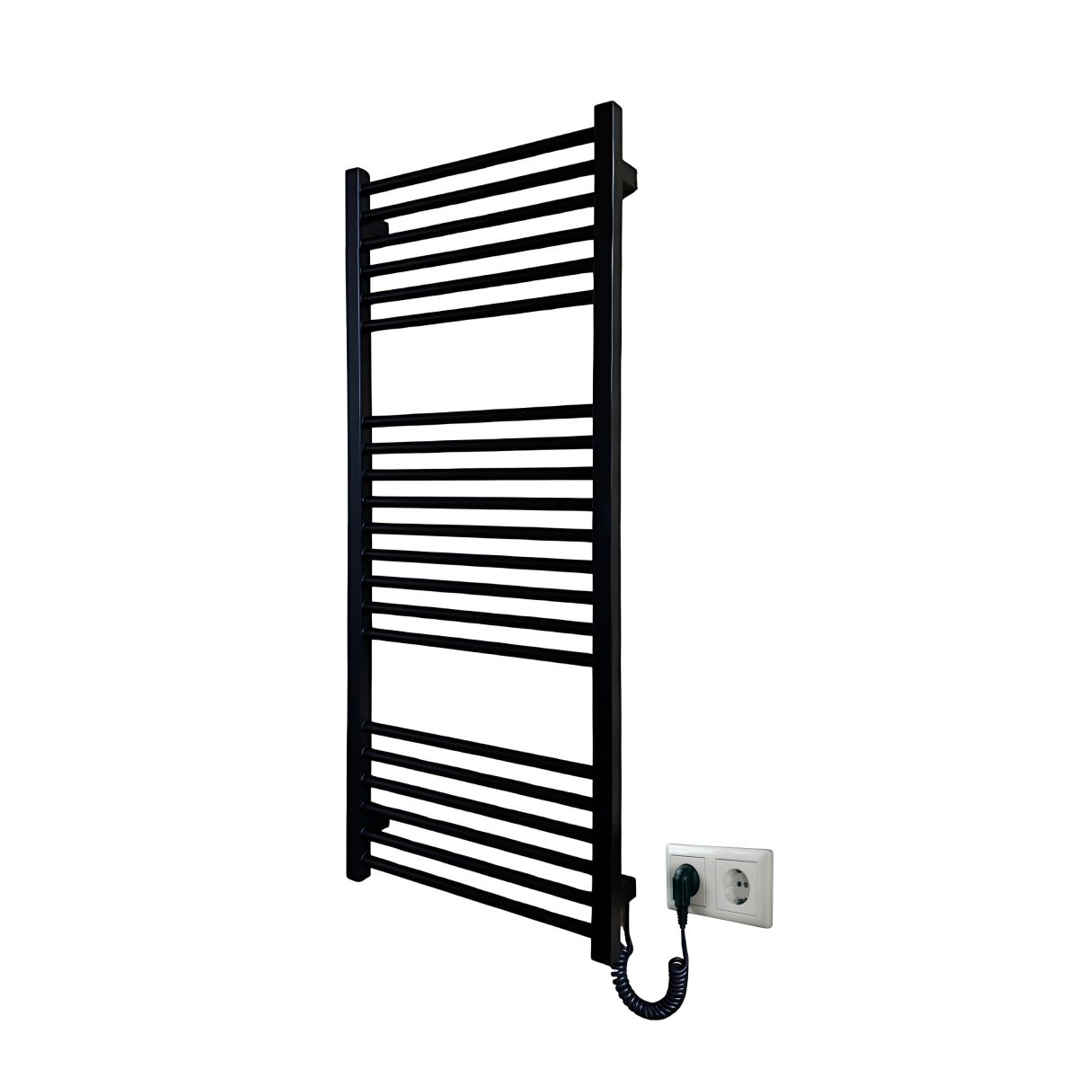 Рушникосушарка електрична Carino ARIANNA з кнопкою Чорний матовий 1190*490