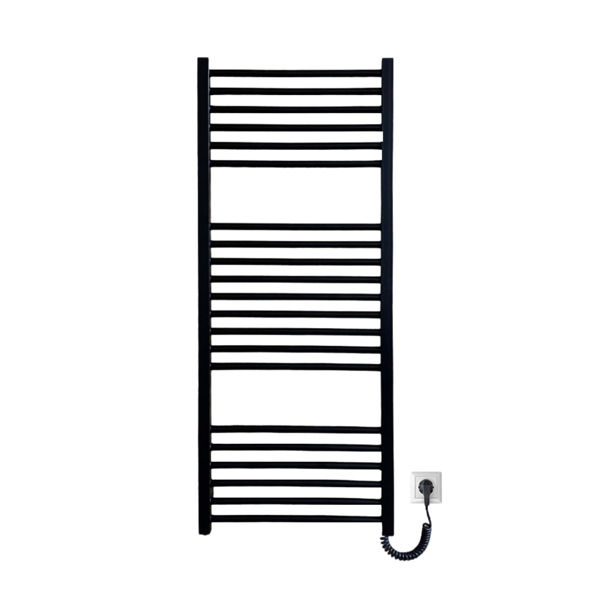 Рушникосушарка електрична Carino ARIANNA з кнопкою Чорний матовий 1190*490