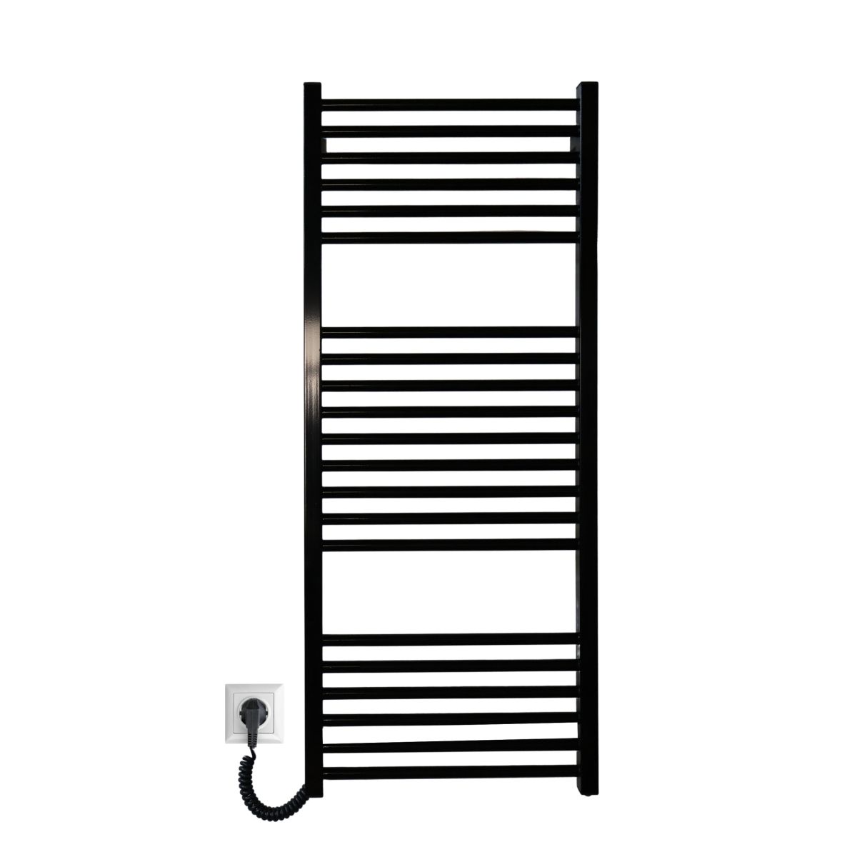 Рушникосушарка електрична ARIANNA з кнопкою Чорний глянець 1190*490