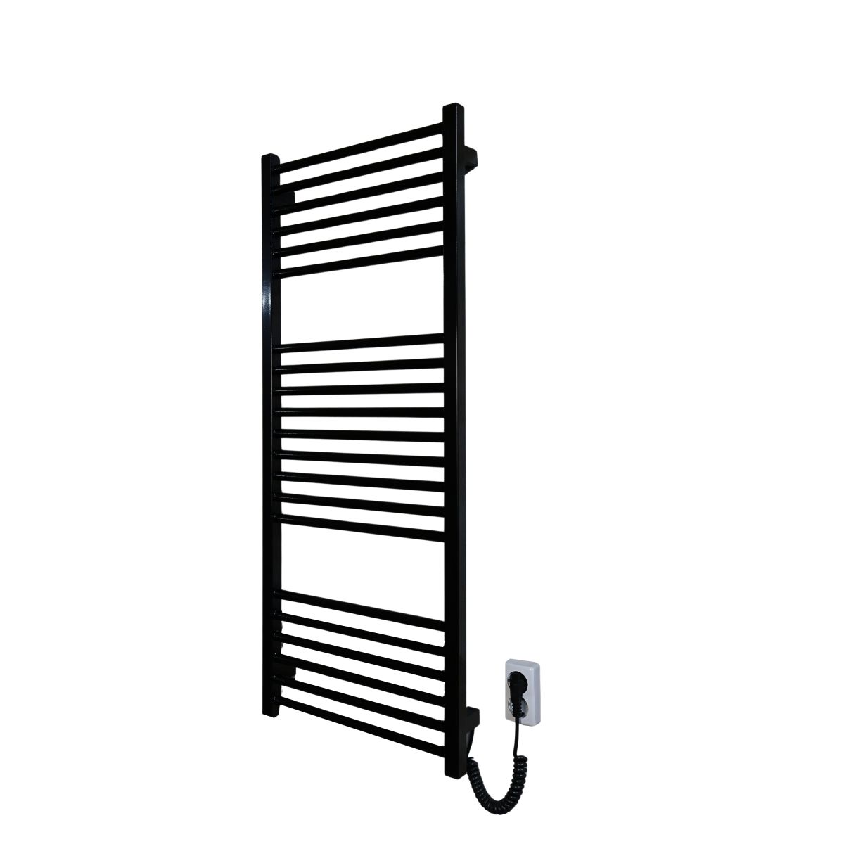 Рушникосушарка електрична ARIANNA з кнопкою Чорний глянець 1190*490