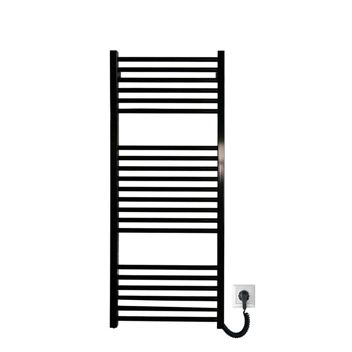 Рушникосушарка електрична ARIANNA з кнопкою Чорний глянець 1190*490