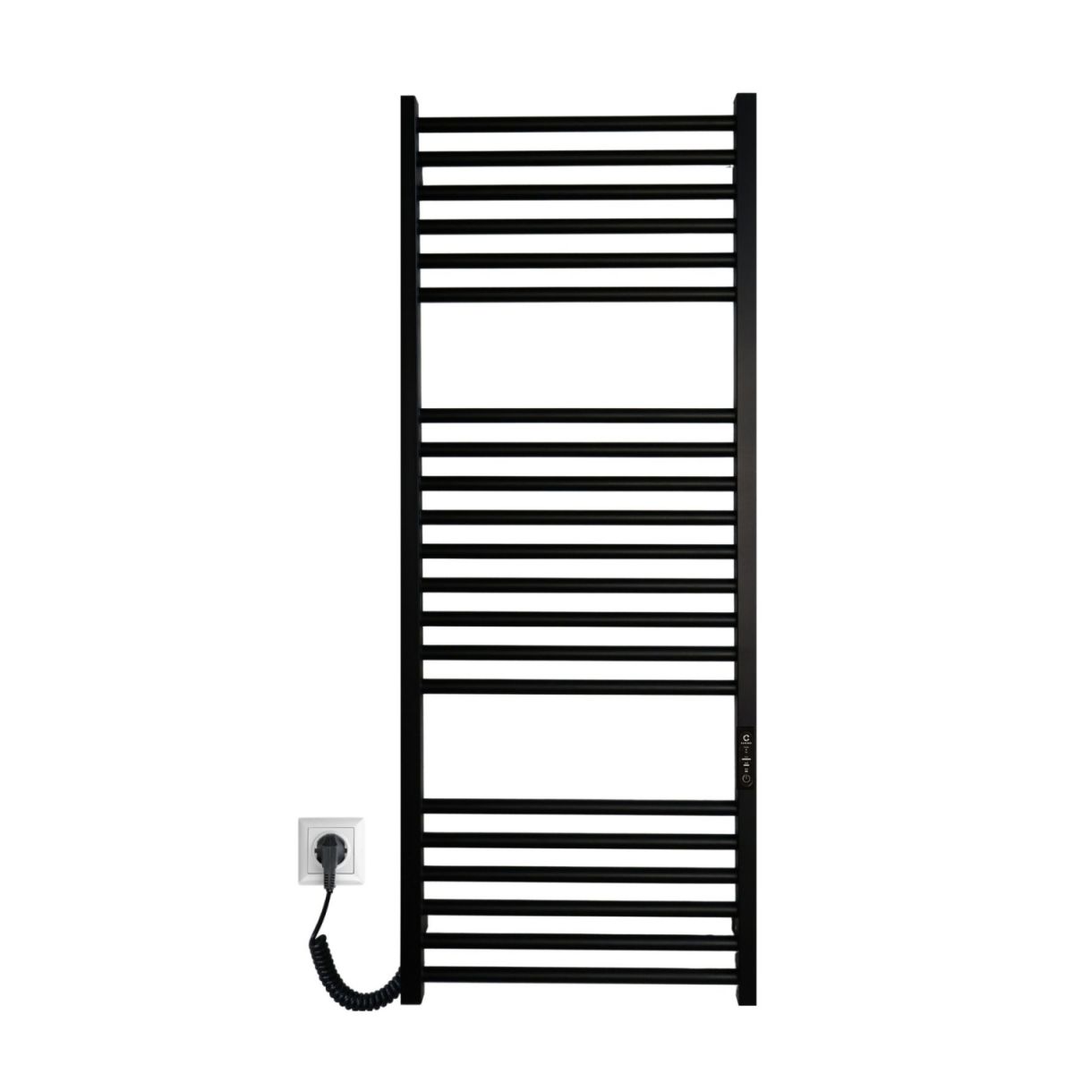 Полотенцесушитель электрический Carino ARIANNA с контроллером Черный матовый 1190*490
