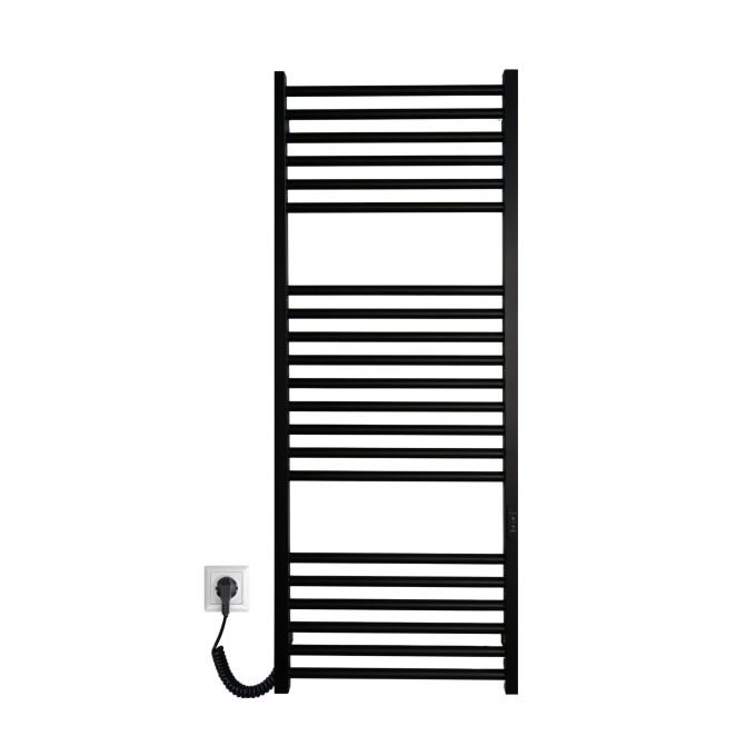 Рушникосушарка електрична Carino ARIANNA з контроллером Чорний матовий 1190*490