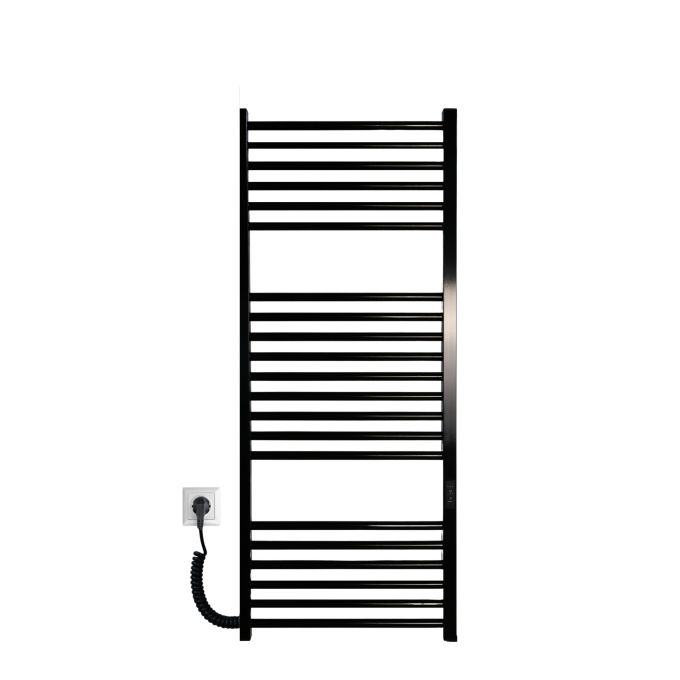 Рушникосушарка електрична Carino ARIANNA з контроллером Чорний глянець 1190*490