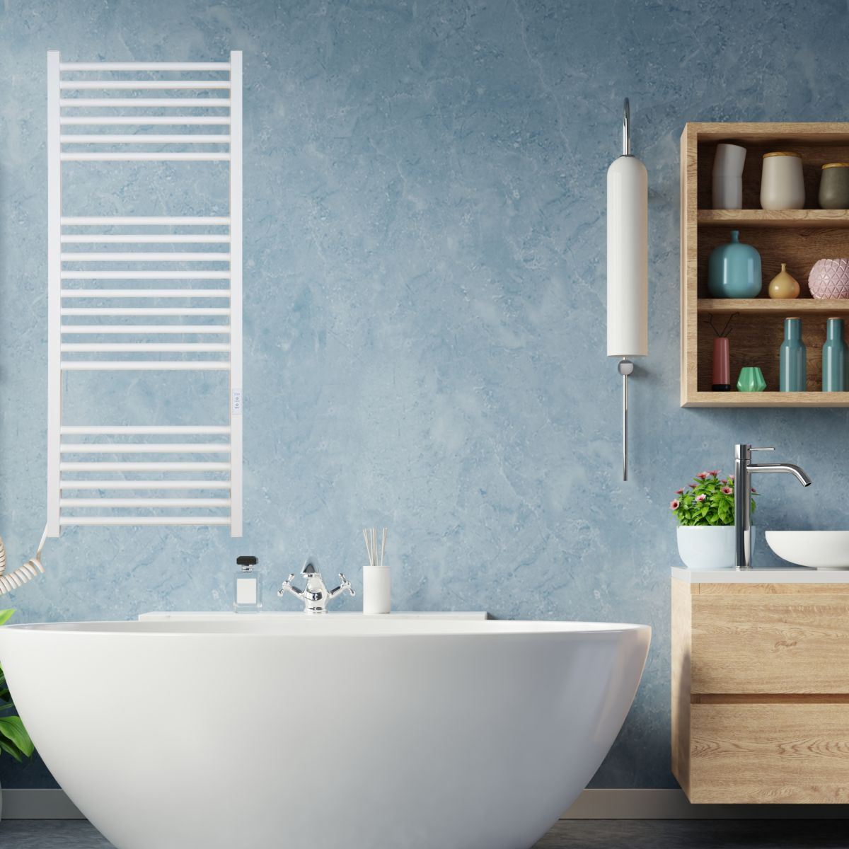 Рушникосушарка електрична Carino ARIANNA з контроллером Білий матовий 1190*490