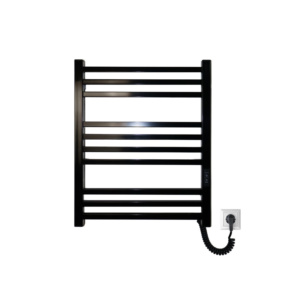 Рушникосушарка електрична Carino LORENZO з контроллером Чорний глянець 590*490