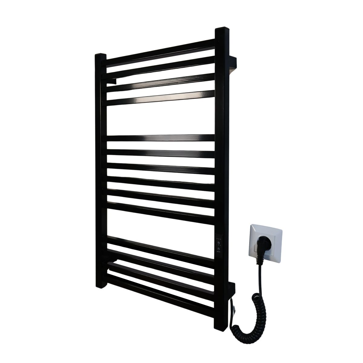 Рушникосушарка електрична Carino LORENZO з контроллером Чорний глянець 790*490