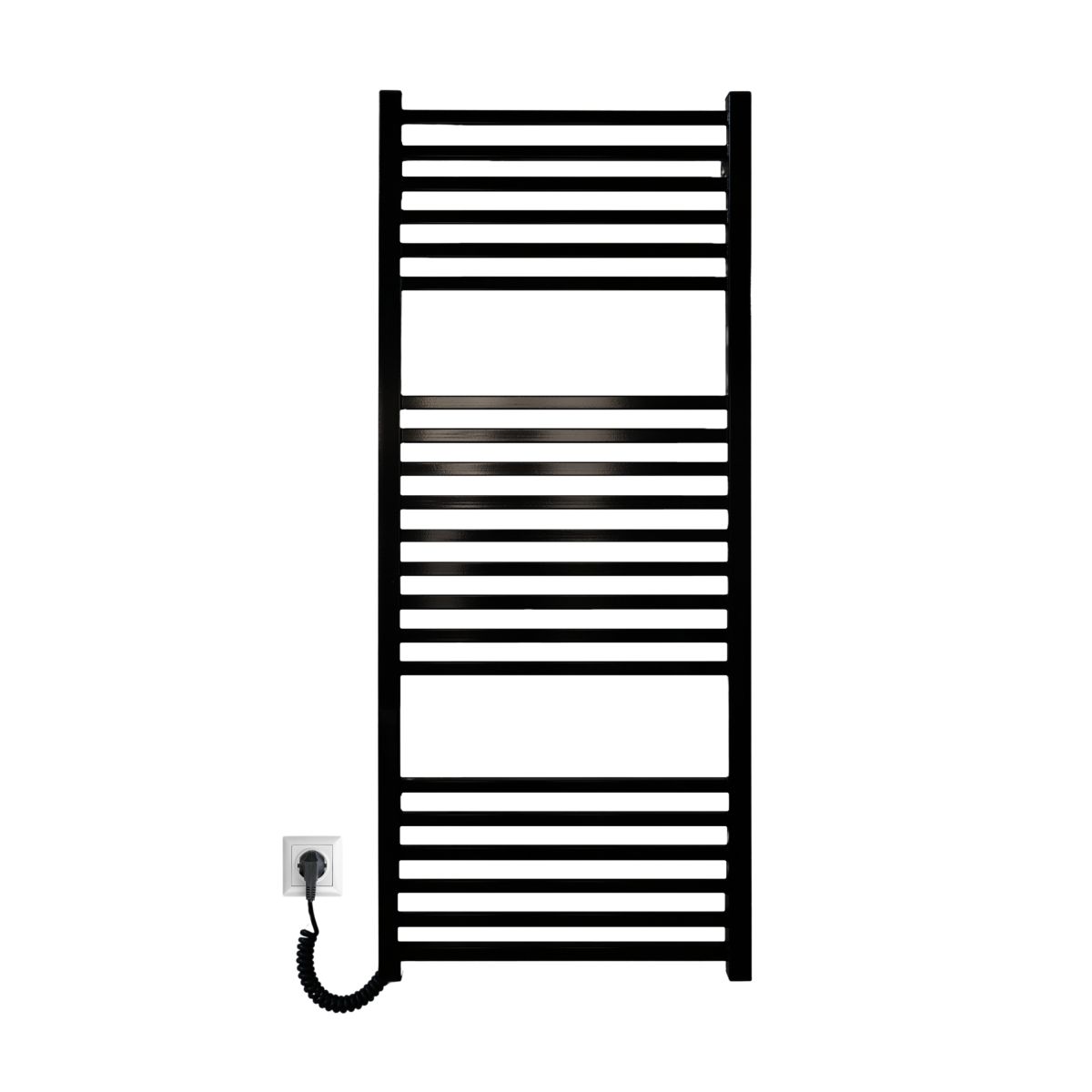 Рушникосушарка електрична Carino LORENZO з кнопкою Чорний глянець 1190*490