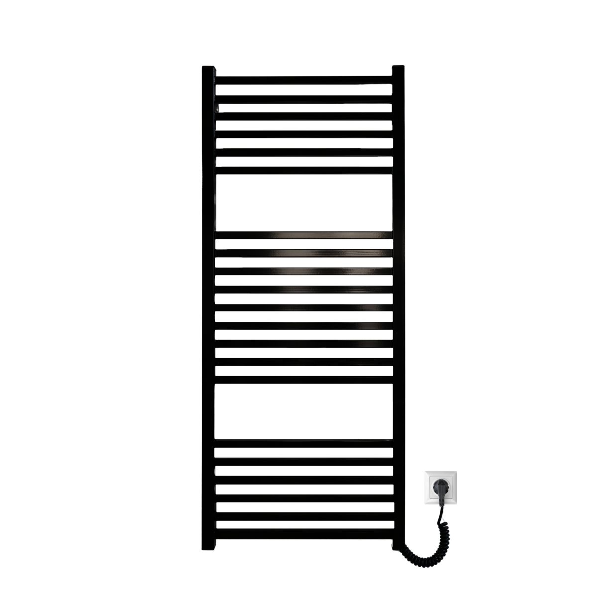 Рушникосушарка електрична Carino LORENZO з кнопкою Чорний глянець 1190*490