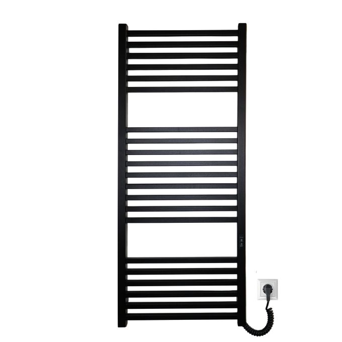 Рушникосушарка електрична Carino LORENZO з контроллером Чорний матовий 1190*490