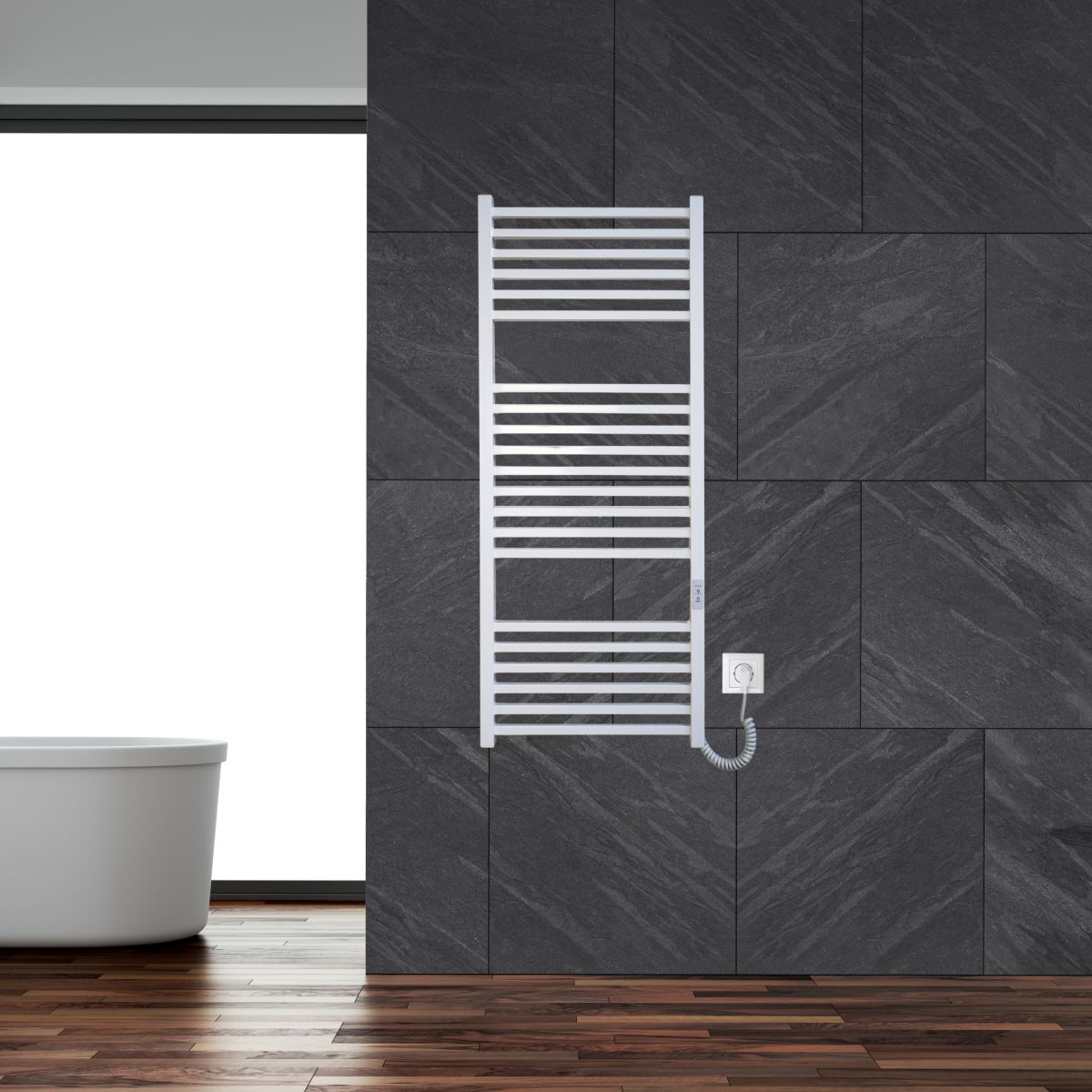 Рушникосушарка електрична Carino LORENZO з контроллером Білий глянець 1190*490