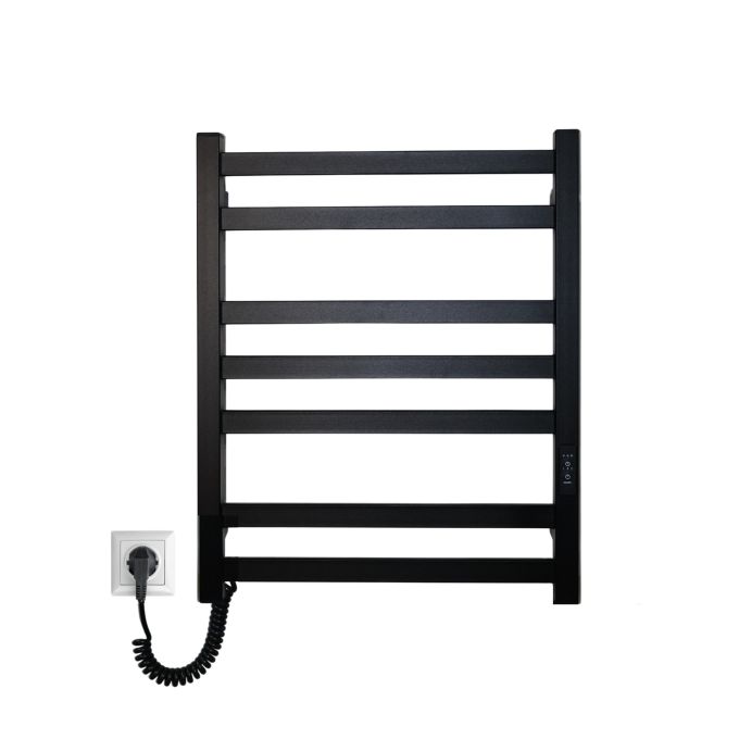 Рушникосушарка електрична Carino RICARDO з контроллером Чорний матовий 590*490