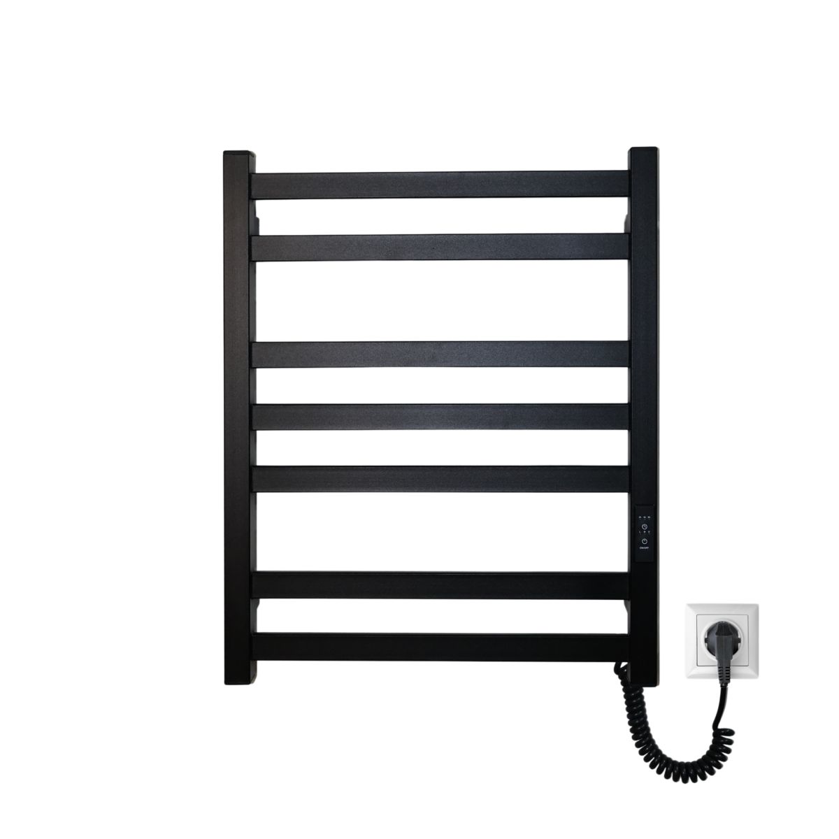 Рушникосушарка електрична Carino RICARDO з контроллером Чорний матовий 590*490