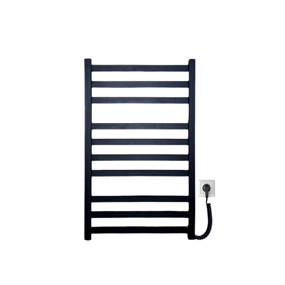 Рушникосушарка електрична Carino RICARDO з кнопкою Чорний матовий 790*490