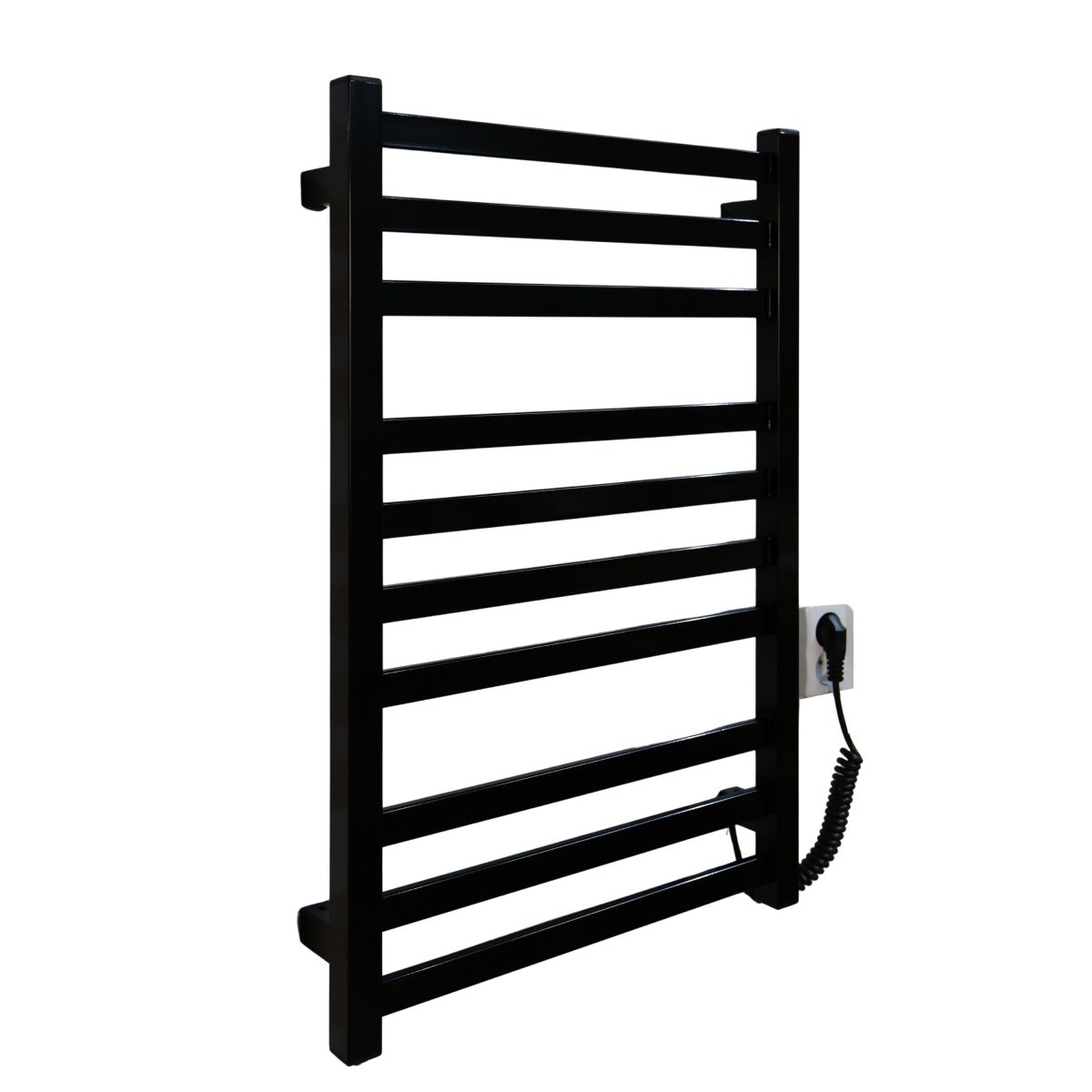 Рушникосушарка електрична Carino RICARDO з кнопкою Чорний глянець 790*490