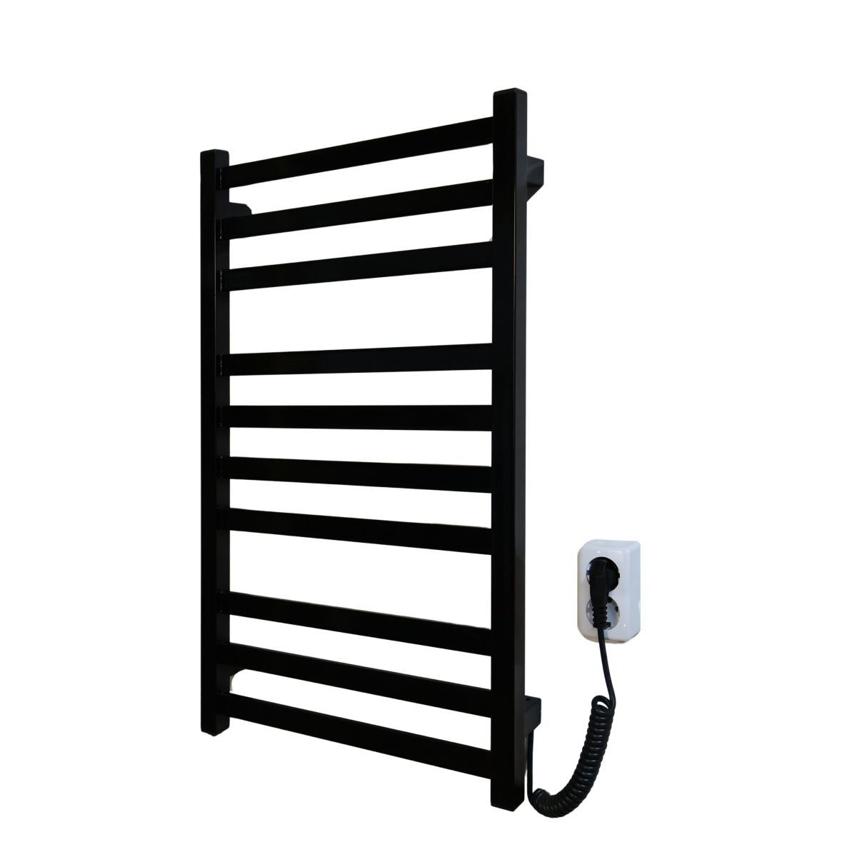 Рушникосушарка електрична Carino RICARDO з кнопкою Чорний глянець 790*490