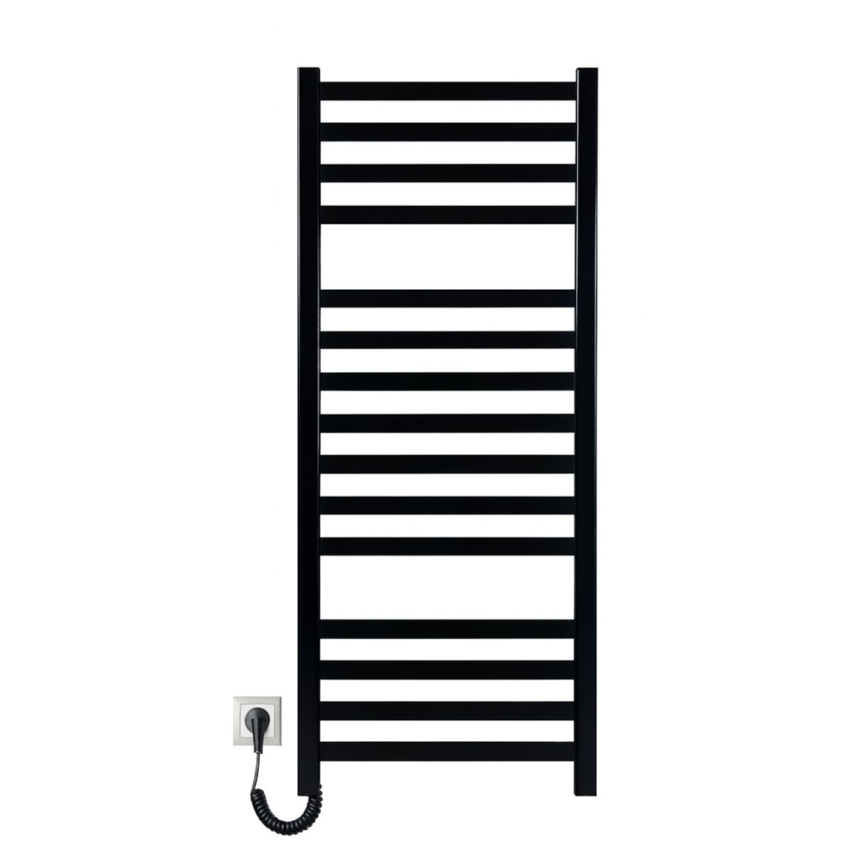 Рушникосушарка електрична Carino RICARDO з кнопкою Чорний матовий 1190*490