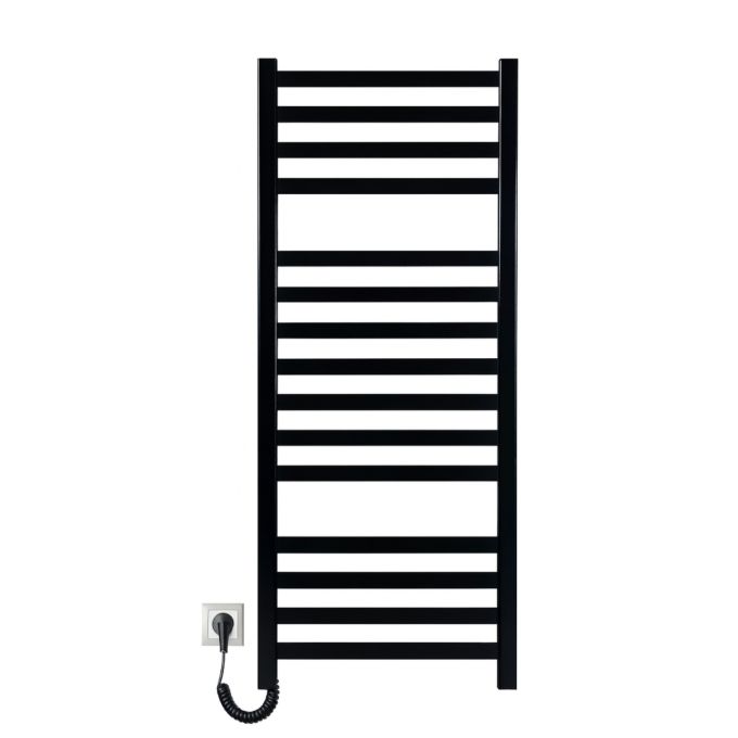 Рушникосушарка електрична Carino RICARDO з кнопкою Чорний матовий 1190*490