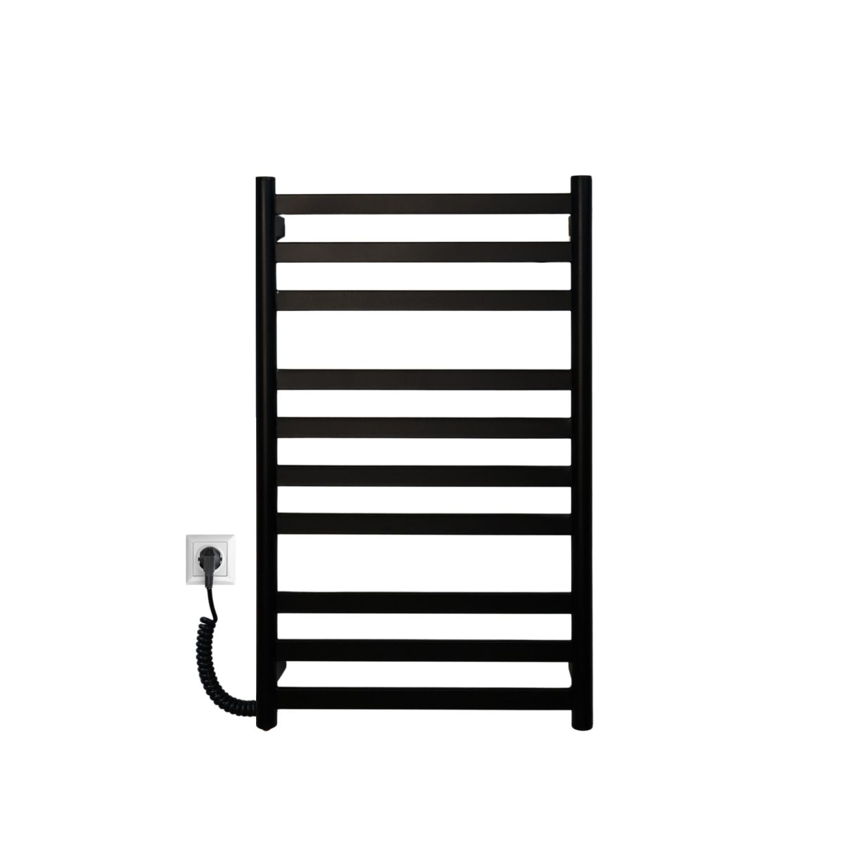 Рушникосушарка електрична MIA з кнопкою Чорний матовий 790*490