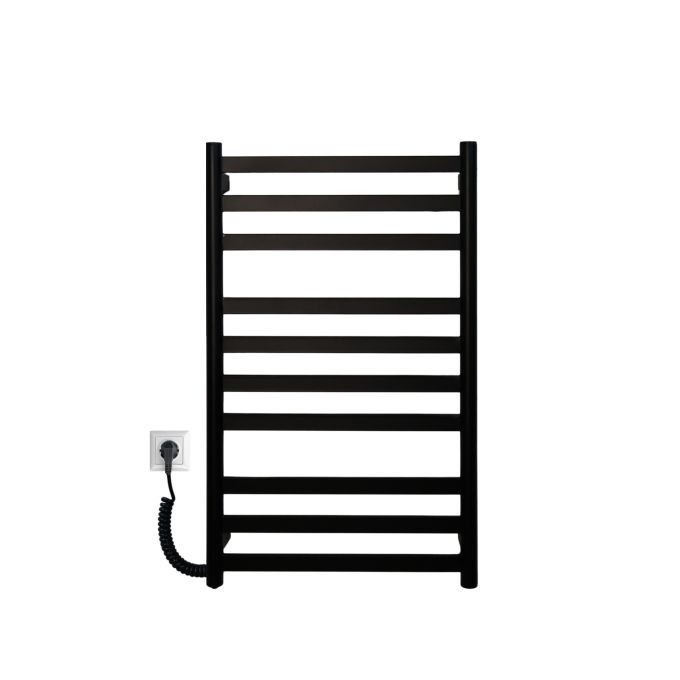 Рушникосушарка електрична MIA з кнопкою Чорний матовий 790*490