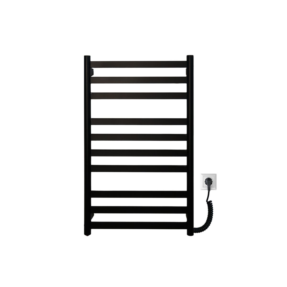 Рушникосушарка електрична MIA з кнопкою Чорний матовий 790*490