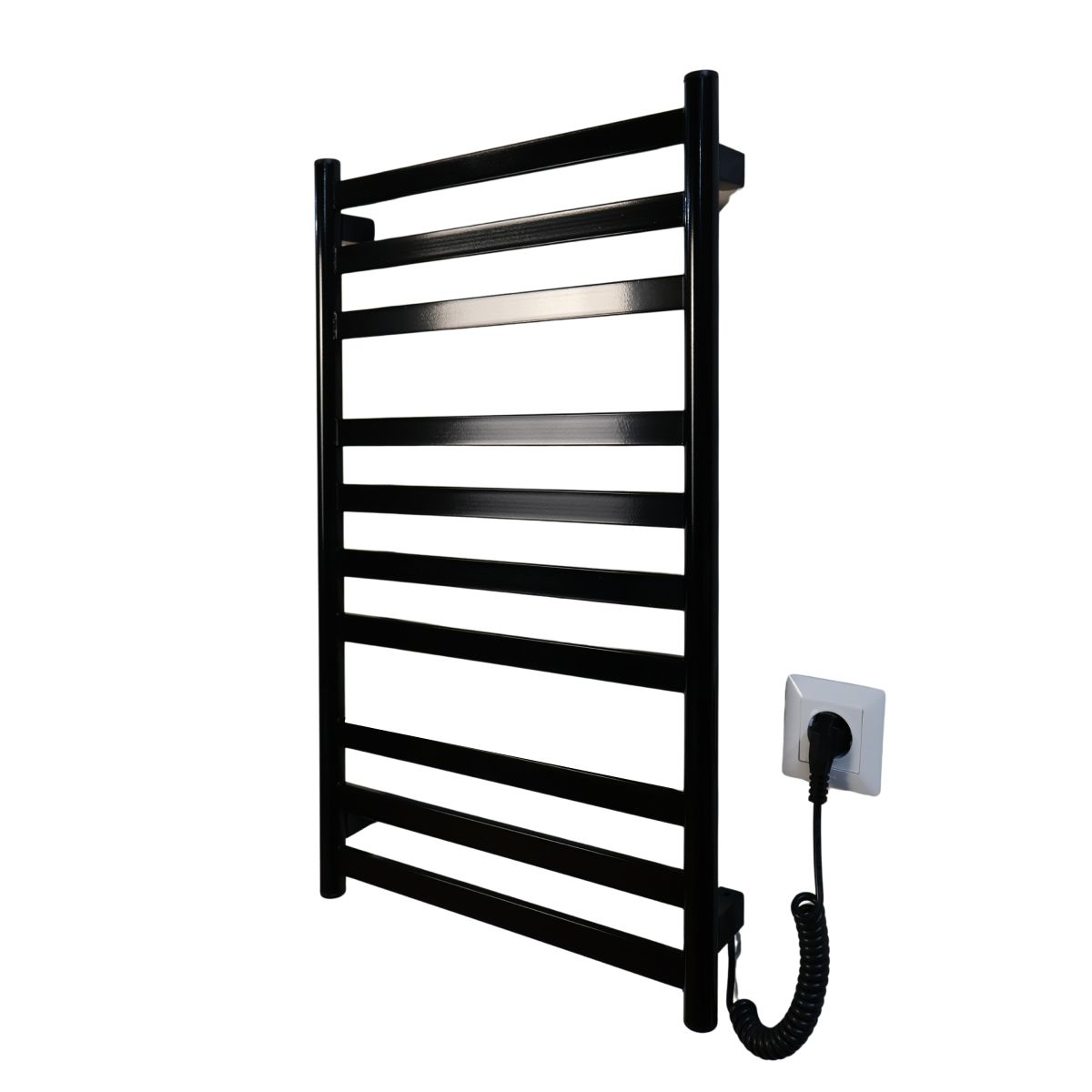 Рушникосушарка електрична Carino MIA з кнопкою Чорний глянець 790*490