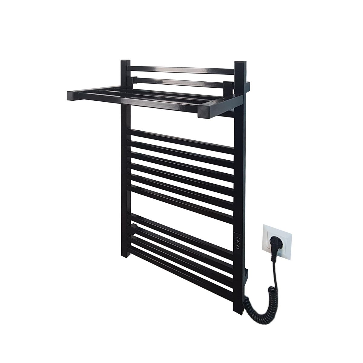 Поличка для рушникосушарки Carino LORENZO, довга, Чорний глянець