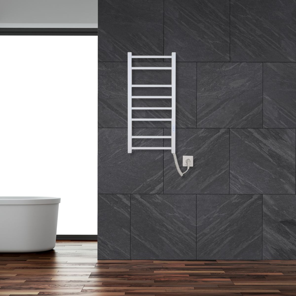 Рушникосушарка електрична Carino NICOLA з контроллером Білий мат 790*370