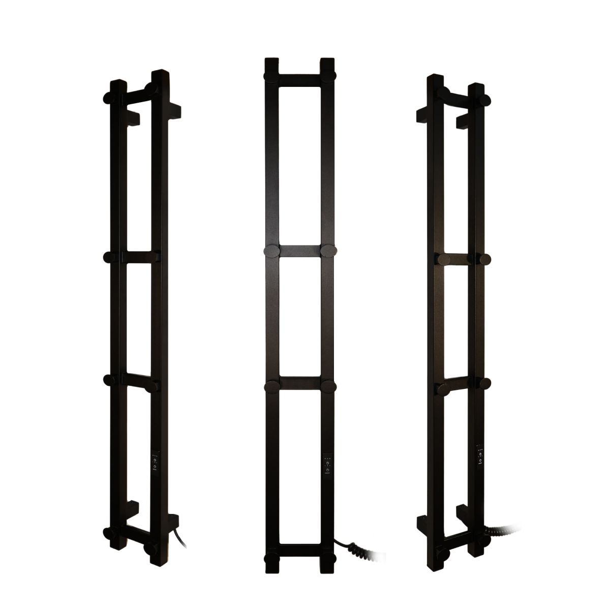 Рушникосушарка електрична Carino LEONE з контроллером Чорний мат 1190*150