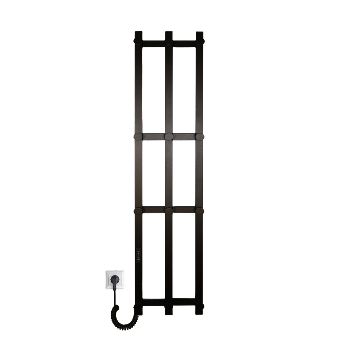 Рушникосушарка електрична Carino GIACOMO з контроллером Чорний мат 1190*270