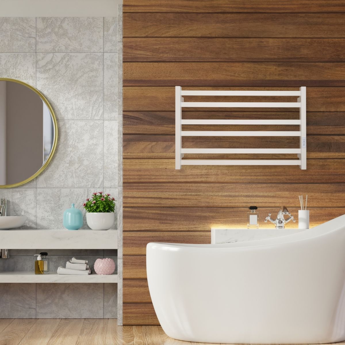 Рушникосушарка електрична Carino ELISA з контроллером Білий матовий 490*790