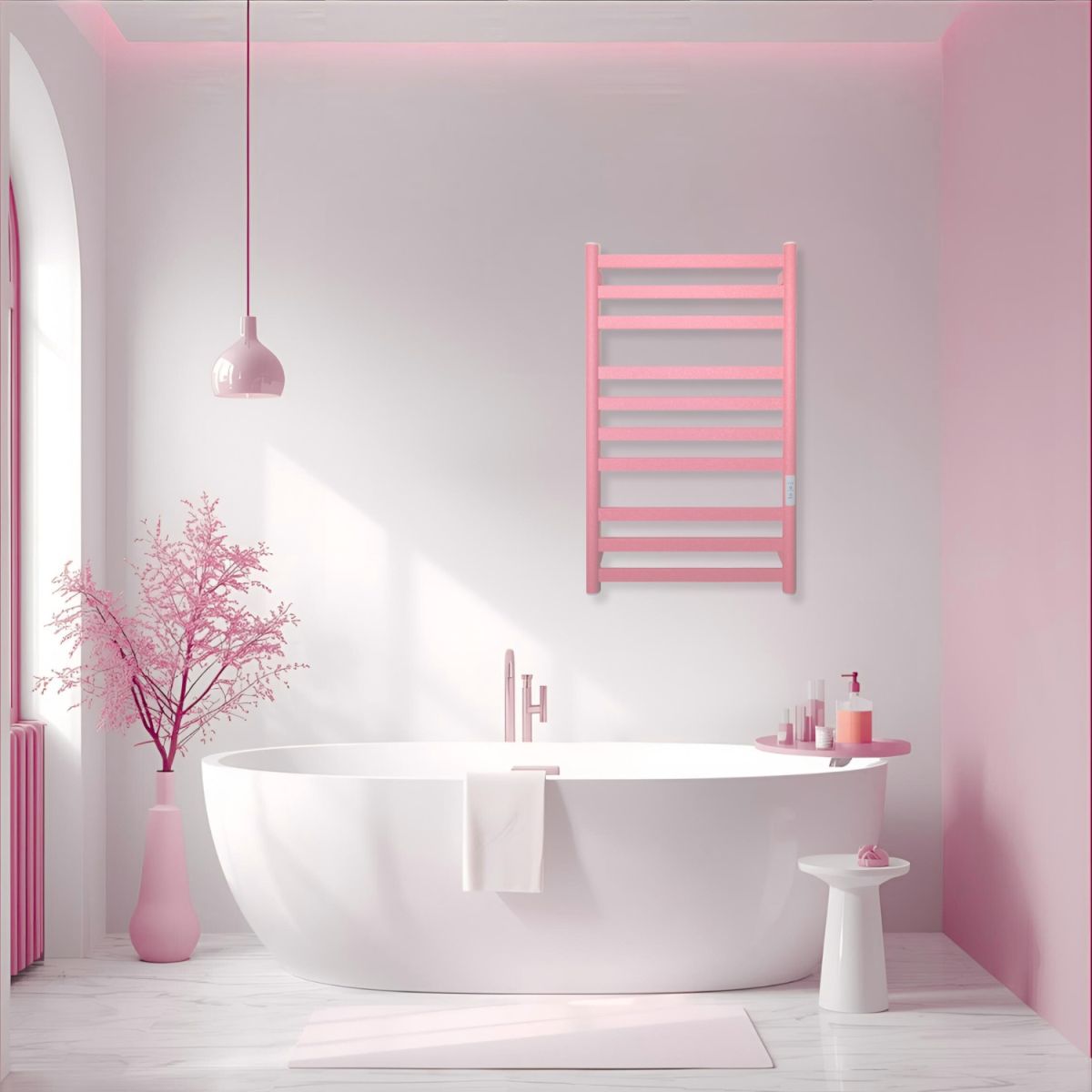 Полотенцесушитель электрический Carino MIA с контроллером Розовый крокодил 790*490