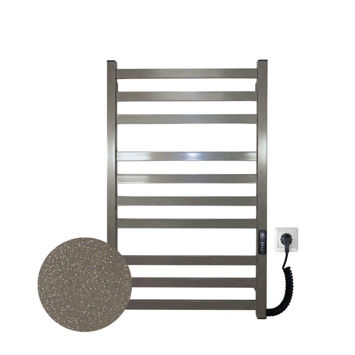 Полотенцесушитель электрический Carino RICARDO с контроллером Серый металлик 790*490
