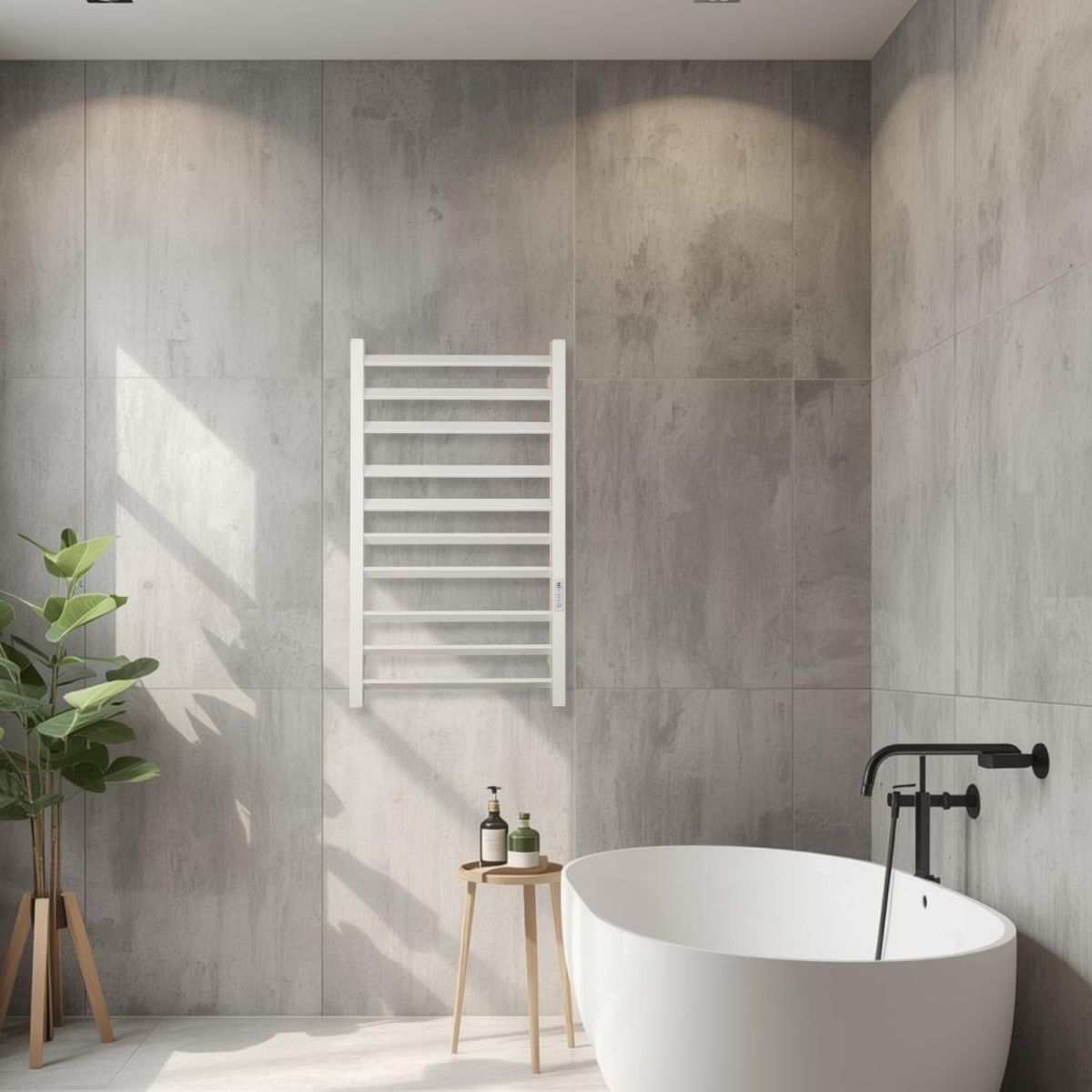 Рушникосушарка електрична Carino ROSA з контроллером Білий мат 790*490