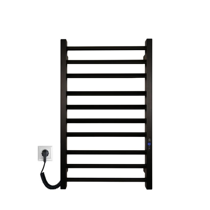 Рушникосушарка електрична Carino ROSA з дисплеєм Чорний мат 790*490