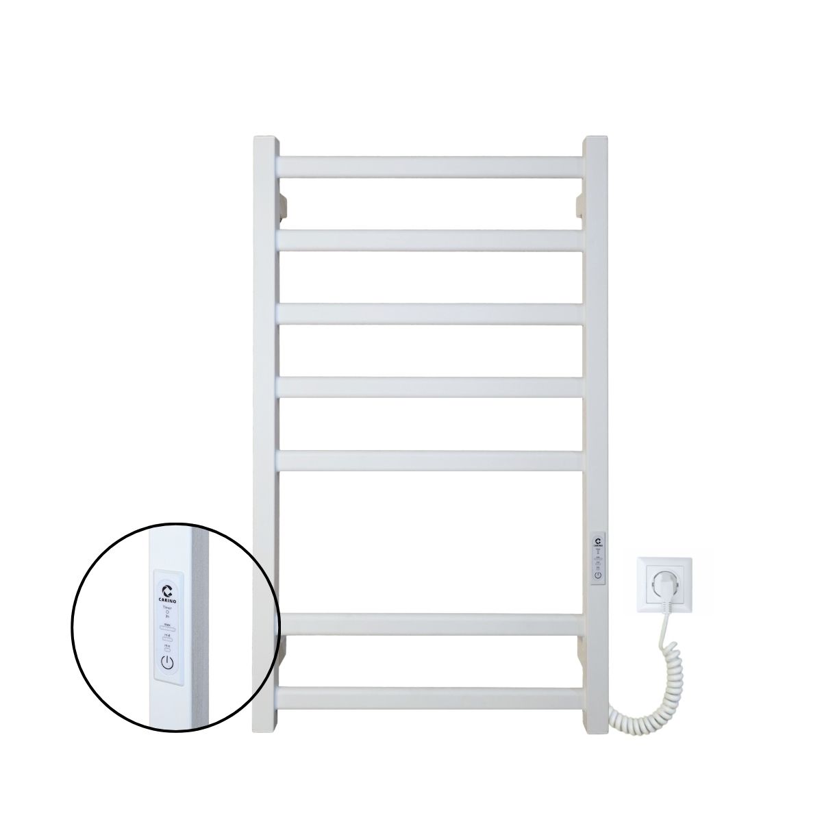 Рушникосушарка електрична Carino ALBA з контроллером Білий мат 790*490