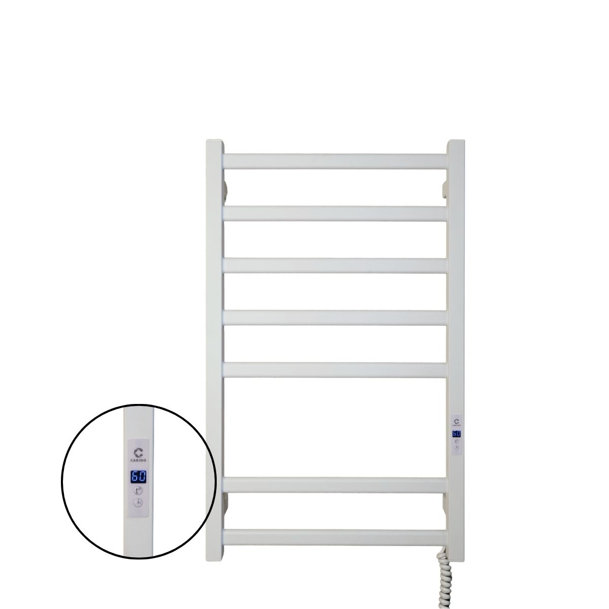 Полотенцесушитель электрический Carino ALBA с дисплеем Белый мат 790*490