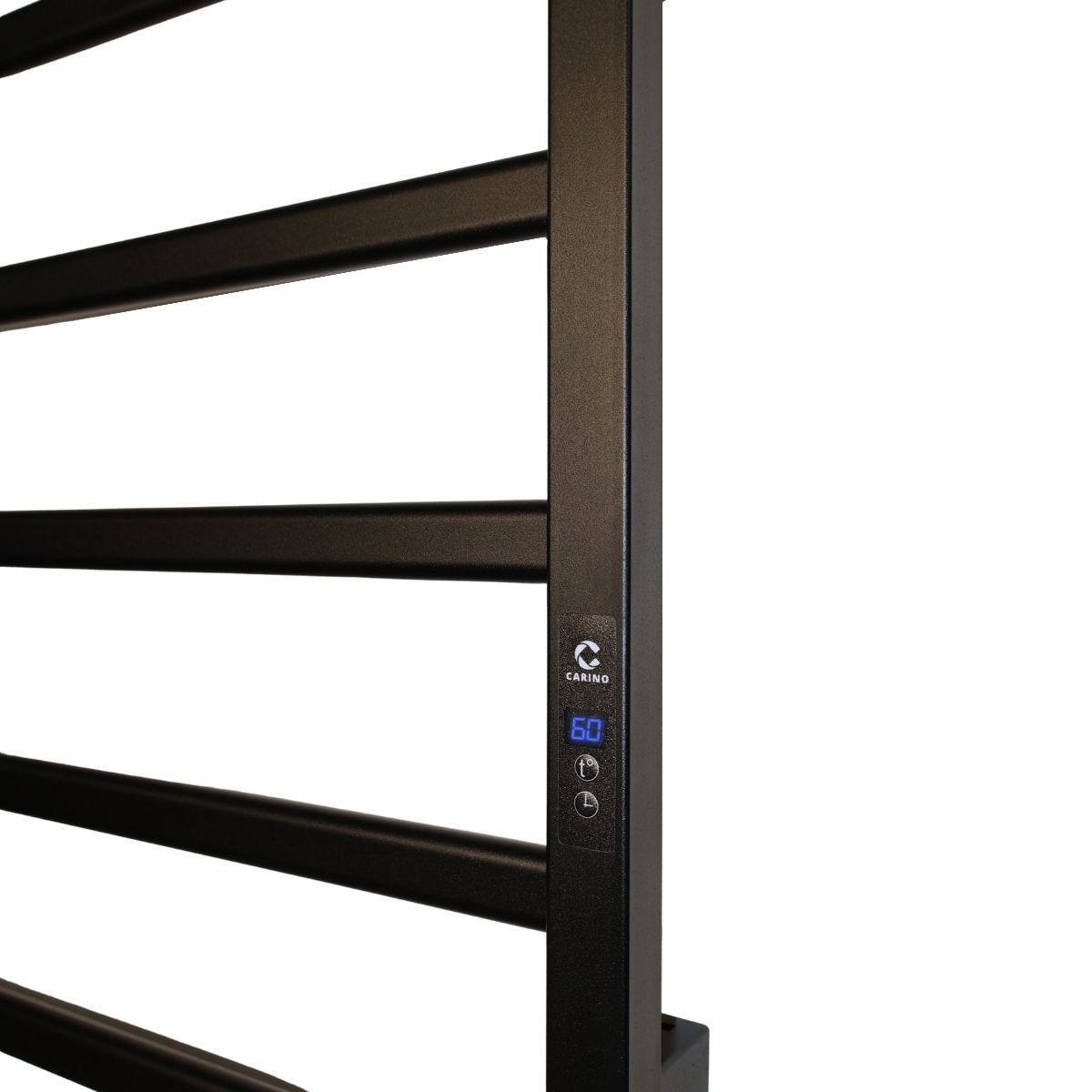 Полотенцесушитель электрический Carino LUNA с дисплеем Черный мат 790*490