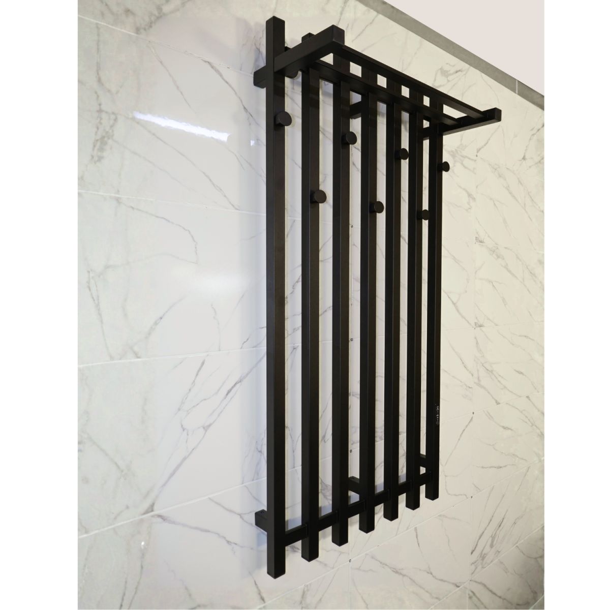 Электрическая сушилка для одежды Carino с контроллером Черный мат 1190*600