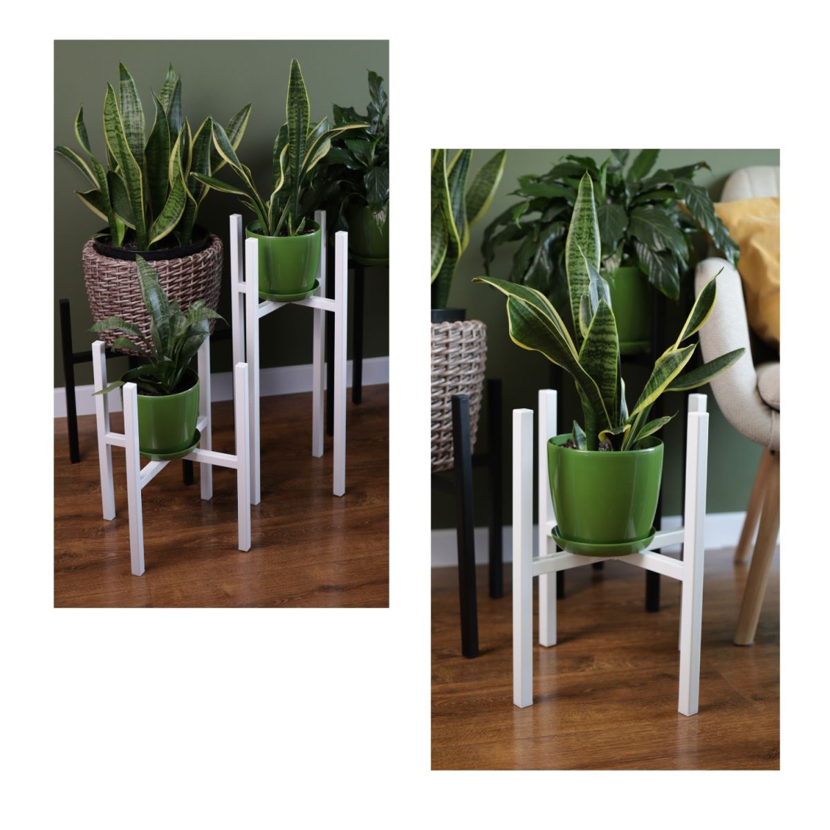 Подставка для цветов Carino Белый глянец 600*25