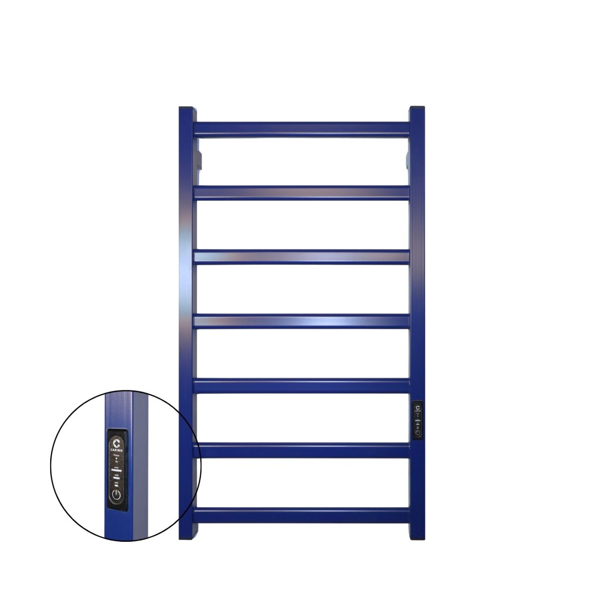 Полотенцесушитель электрический Carino LUNA с контроллером Синий сапфир 790*490